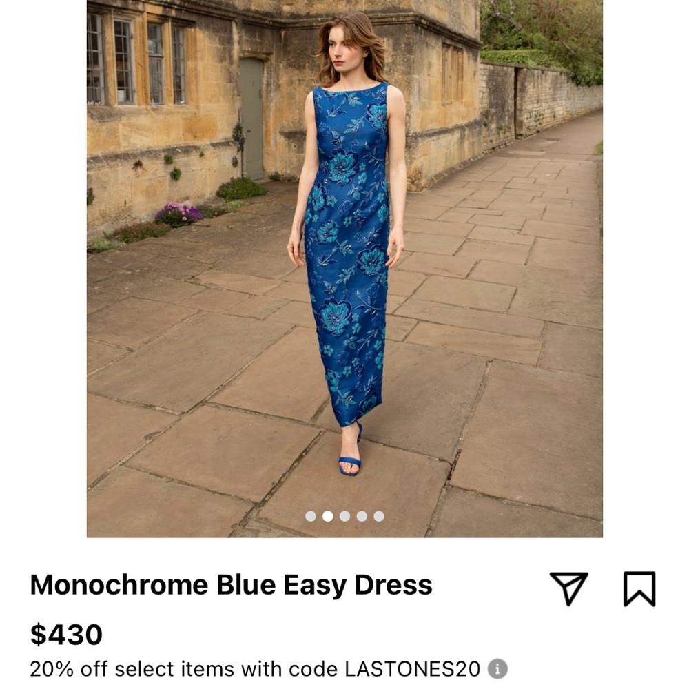 Arianne Elmy Monochrome Blue Easy Dress